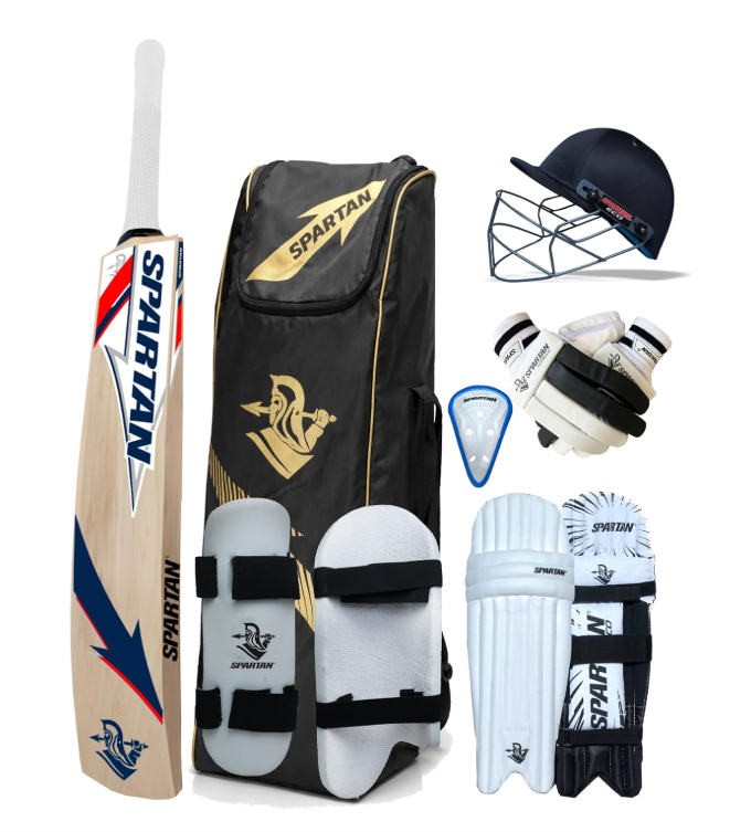 Spartan Kashmir Willow Cricket Kit For All Age Group – A Complete Cricket Set
